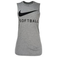 Nike Swoosh Womens Softball Tank Top in Dark Gray Size Small