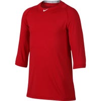 Nike Pro Cool Boy's 3/4 Sleeve Baseball Shirt in University Red Size Small