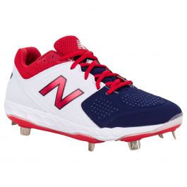 new balance red and white cleats