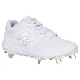 all white new balance cleats