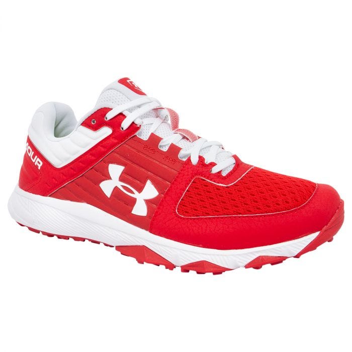all red under armour shoes