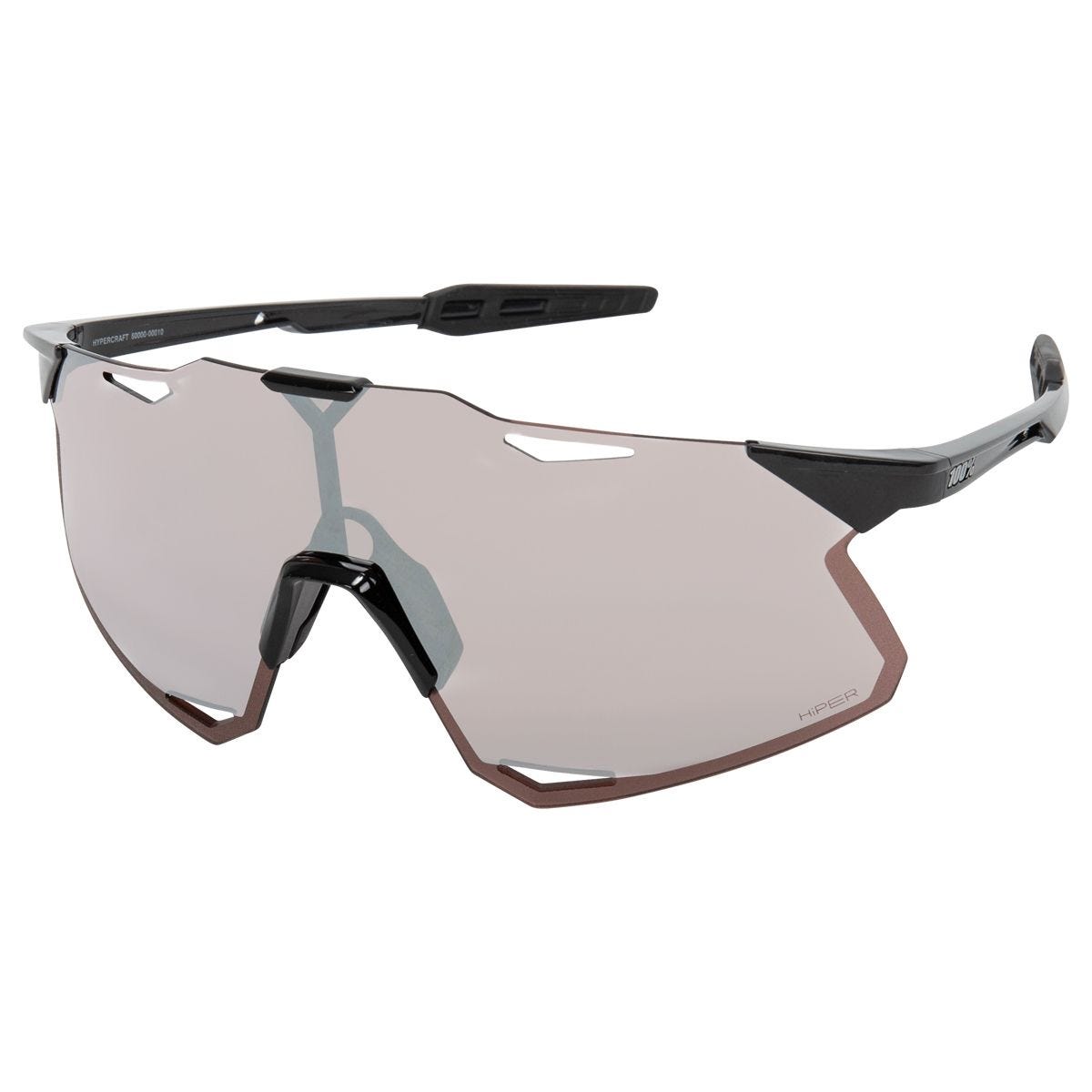 100% Hypercraft Gloss Black Adult Sunglasses w/ Hiper Silver Mirror Lens -  2022