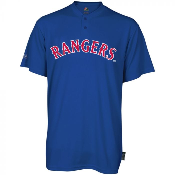 Majestic MLB Cool Base 2-Button Texas Rangers Replica Youth Jersey