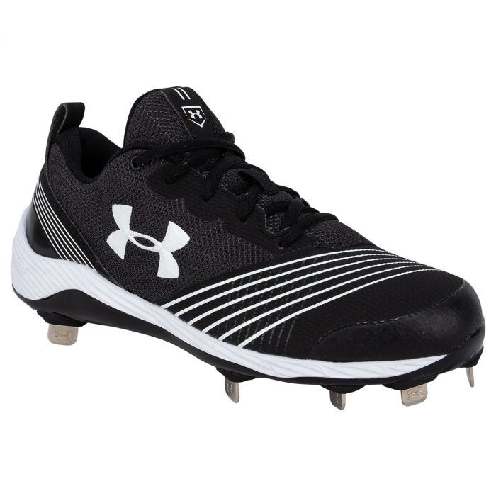 Under Armour Glyde Women's Metal Fastpitch Softball Cleats - Black/White