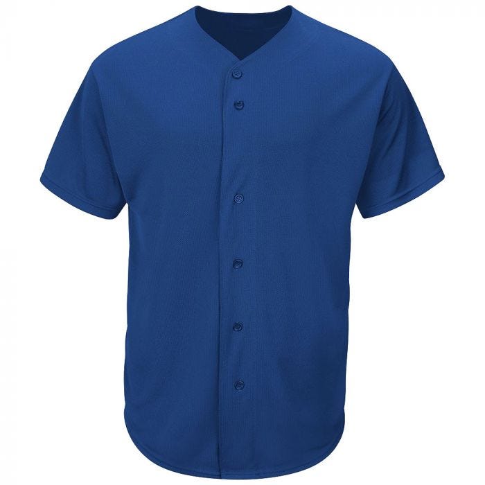 MLB Genuine Merchandise Baseball Jersey TX3 Cool CUBS. Blue Red Short  Sleeve M