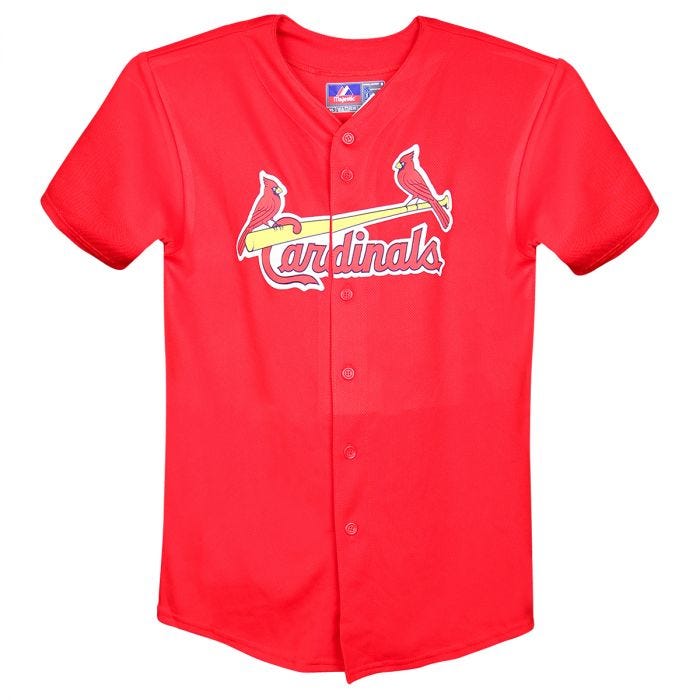 St. Louis Cardinals Majestic Cool Base Pro Style Youth Jersey