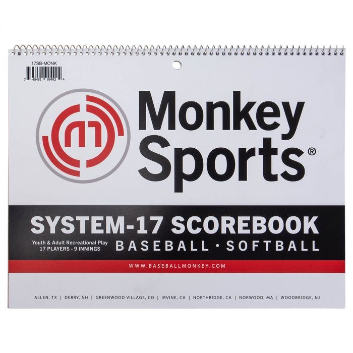 MonkeySports Baseball Scorebook