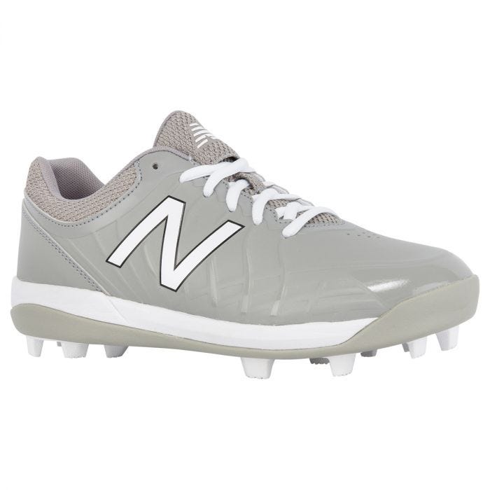Low Molded Rubber Baseball Cleats - Grey
